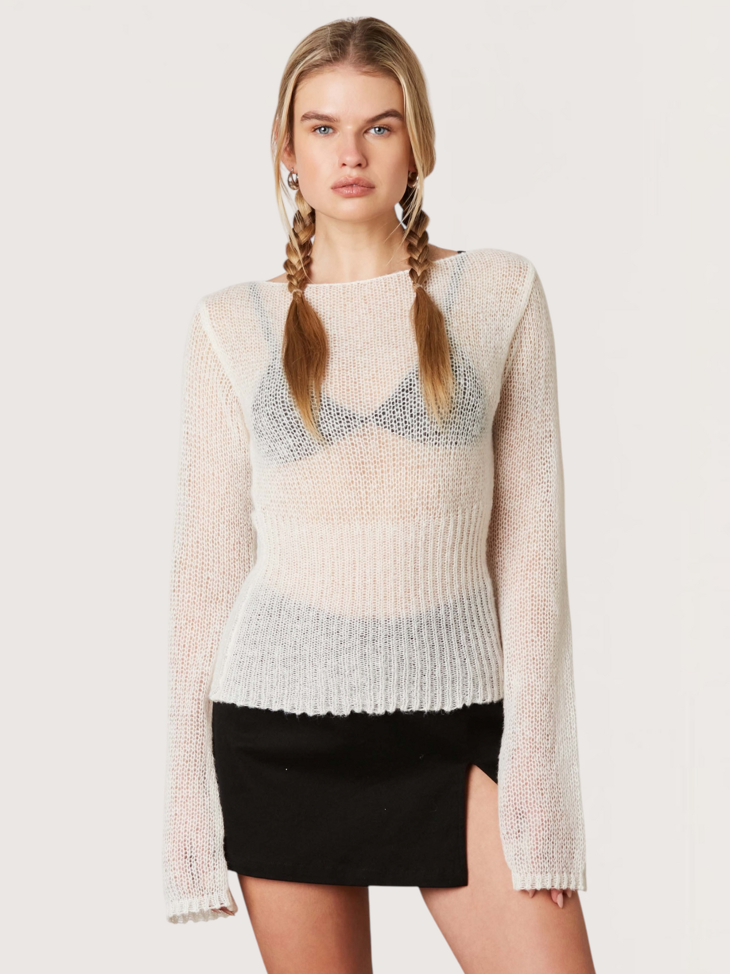 Sheer Knit Sweater | Ivory