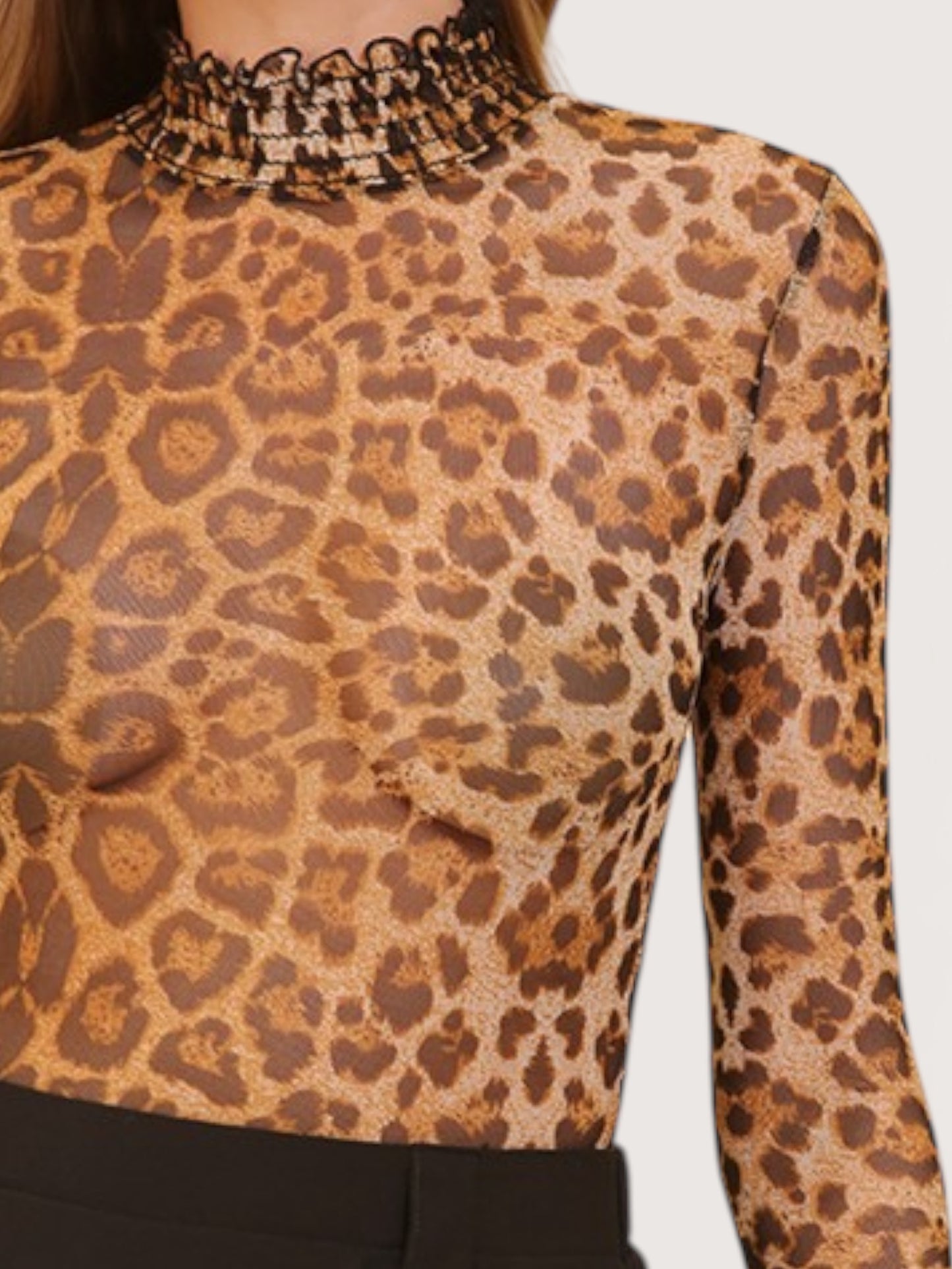 Leopard Mesh Bodysuit