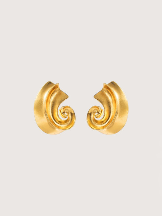 Spiral Statement Earring | Gold