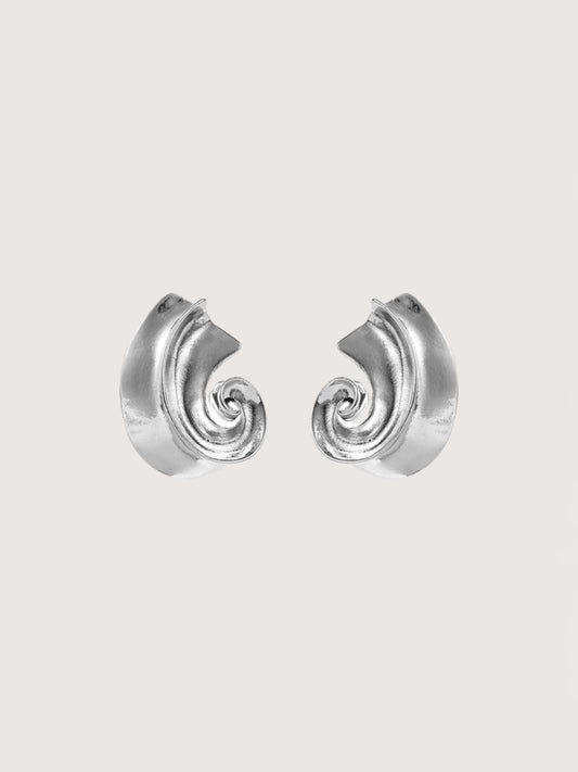 Spiral Statement Earring | Silver