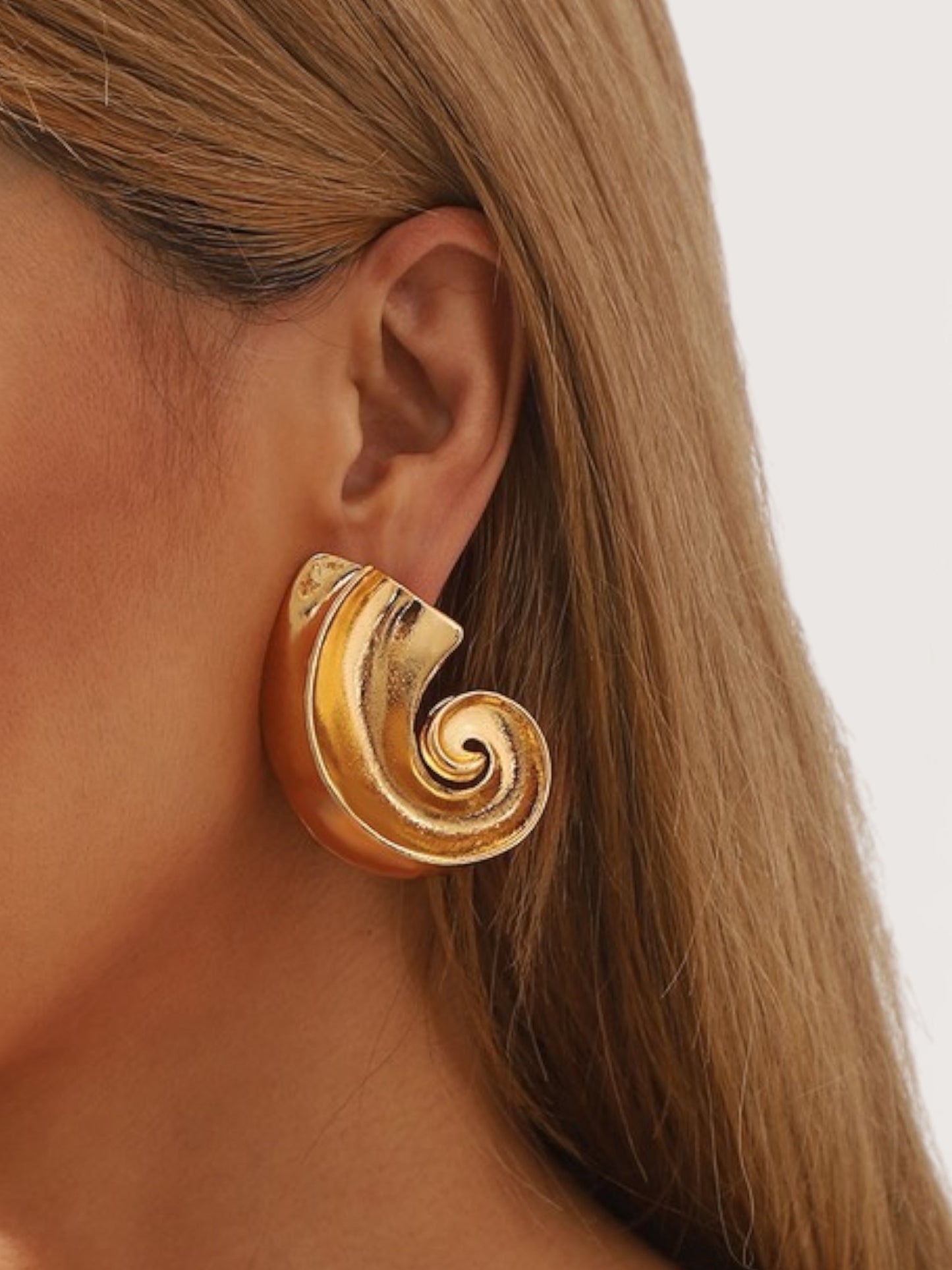 Spiral Statement Earring | Gold