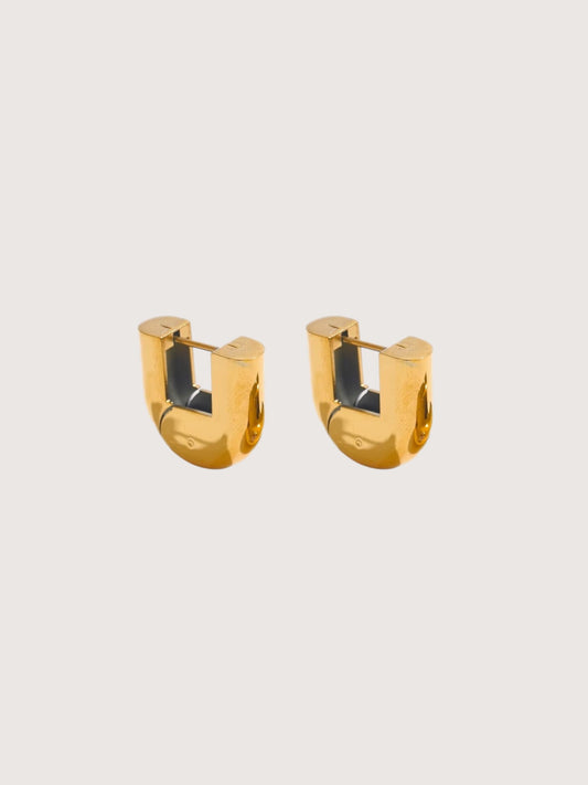 U Shaped Huggie | Gold