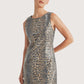 Sequin Overlay Leopard Dress