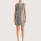 Sequin Overlay Leopard Dress