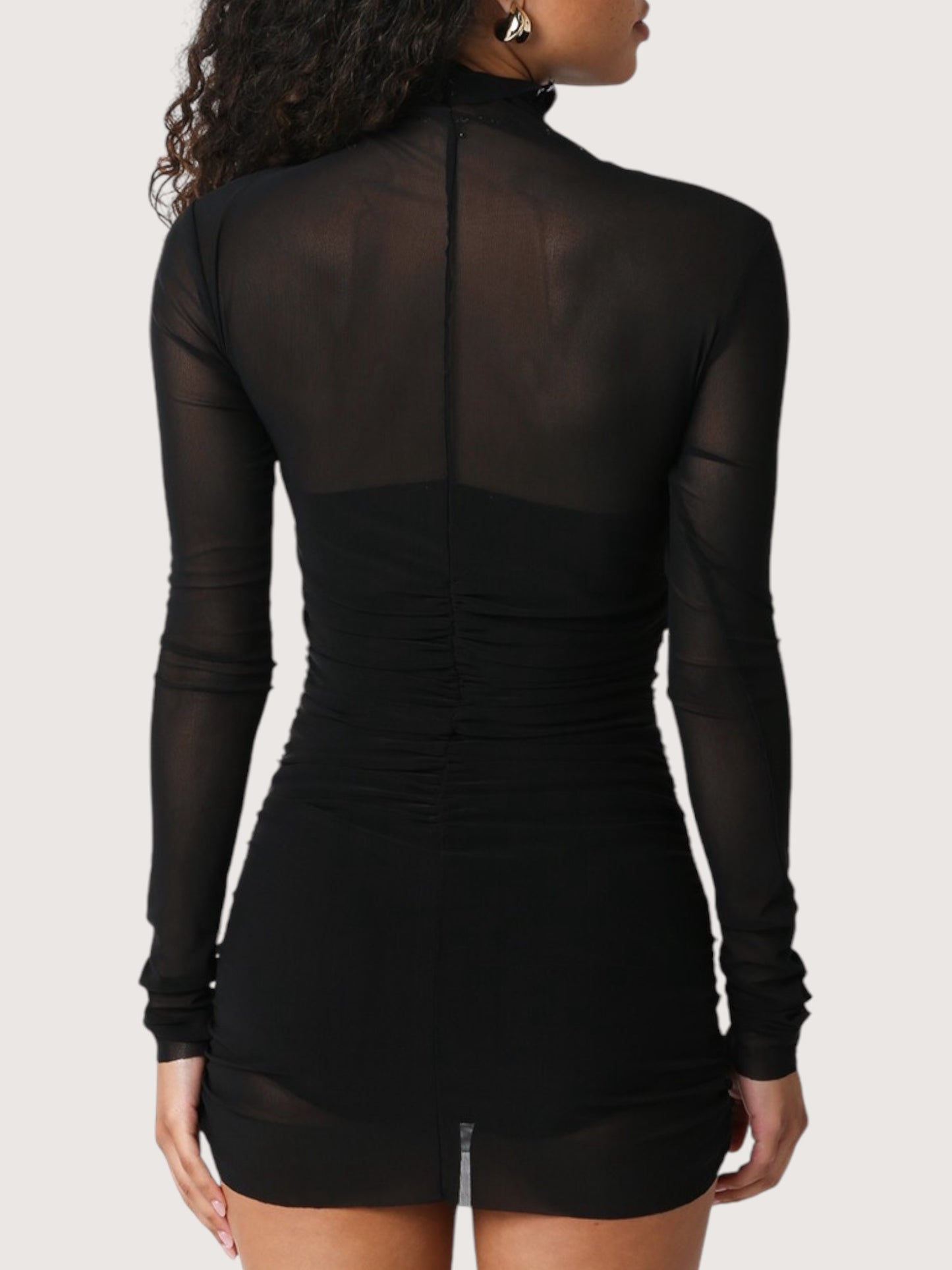 Mesh Overlay Illusion Dress