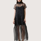 Ruffled Hem Organza Dress