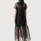 Ruffled Hem Organza Dress