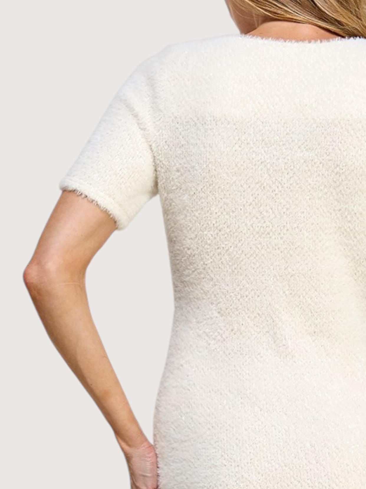 Fuzzy Square Neck Dress