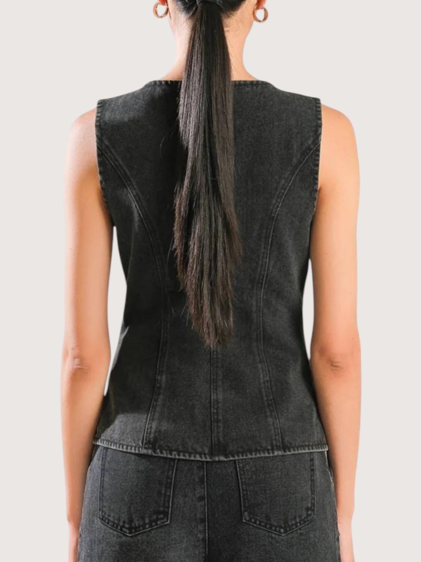 Washed Denim Vest