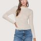 Lace Mock Neck Top | White