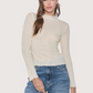 Lace Mock Neck Top | White