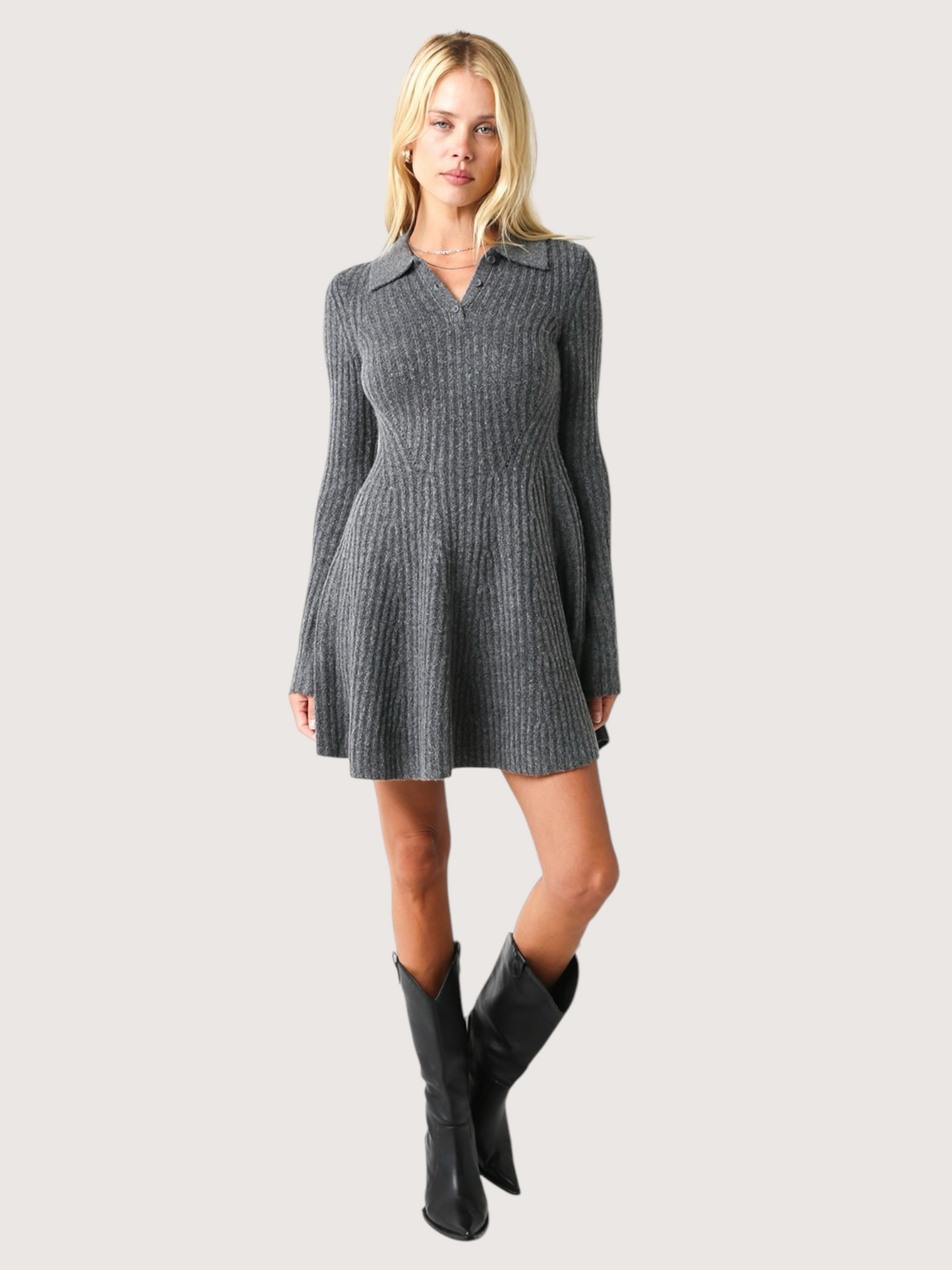 Collared Sweater Dress