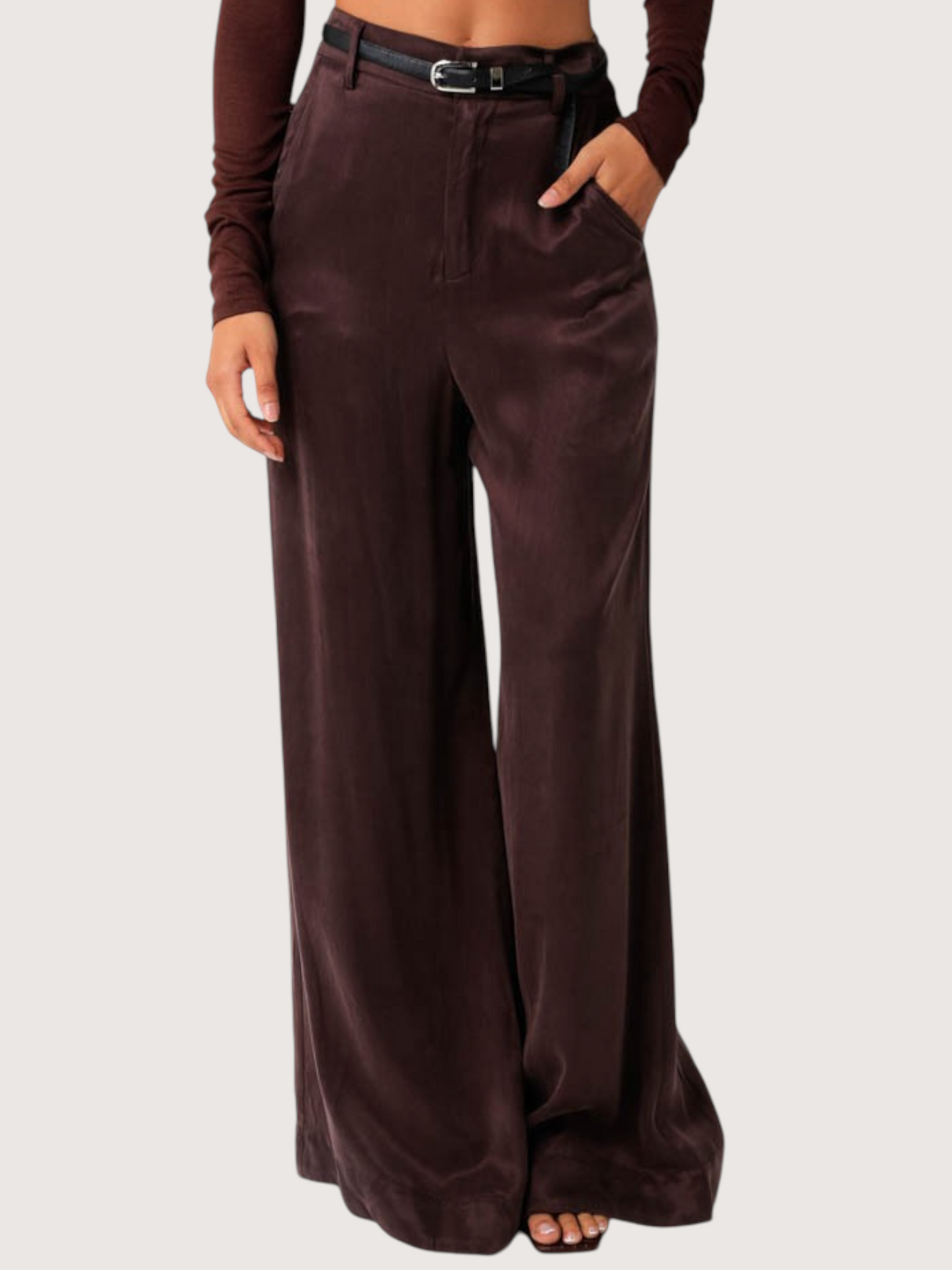 Alexi Wide Leg Pant | Brown