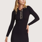 Contrast Trim Knit Dress