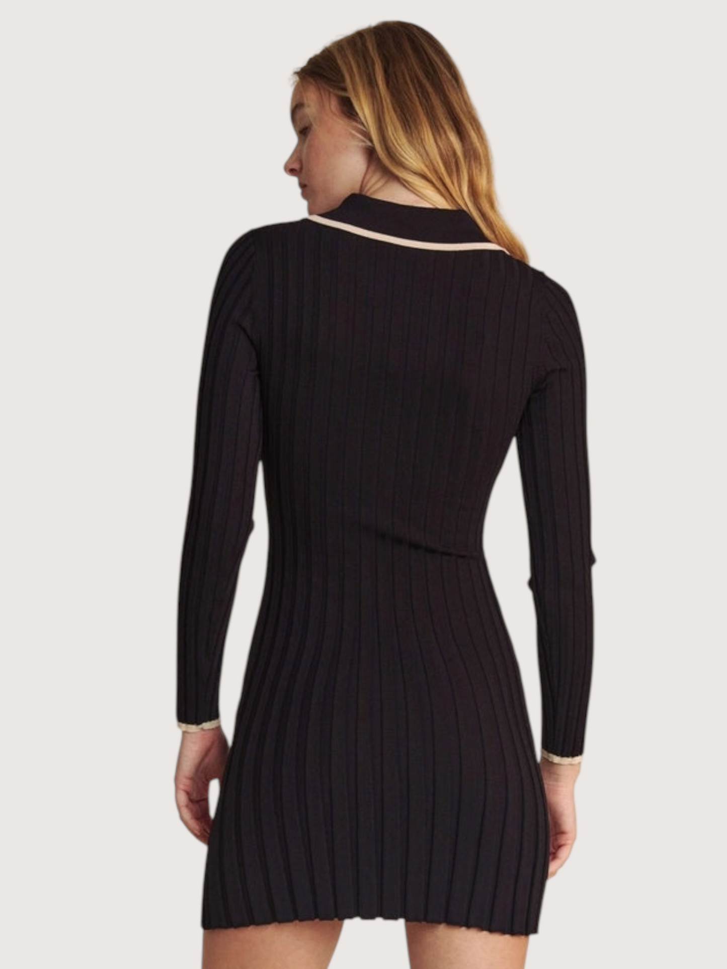 Contrast Trim Knit Dress