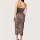 Leopard Mesh Midi Dress