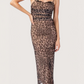 Leopard Mesh Midi Dress