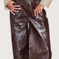 Crinkled Wide Leg Pant