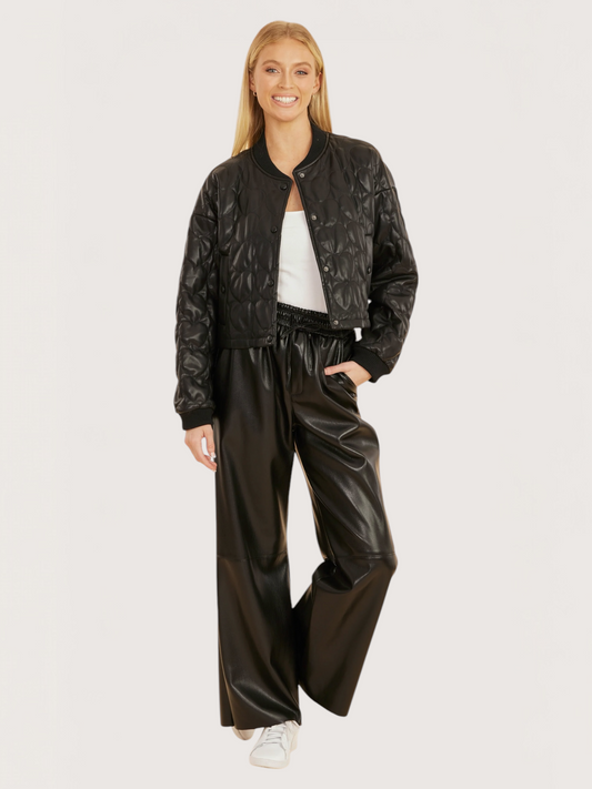 Drawstring Leather Pant