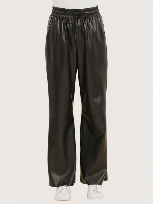 Drawstring Leather Pant