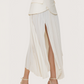 Asymmetric Pleated Skirt