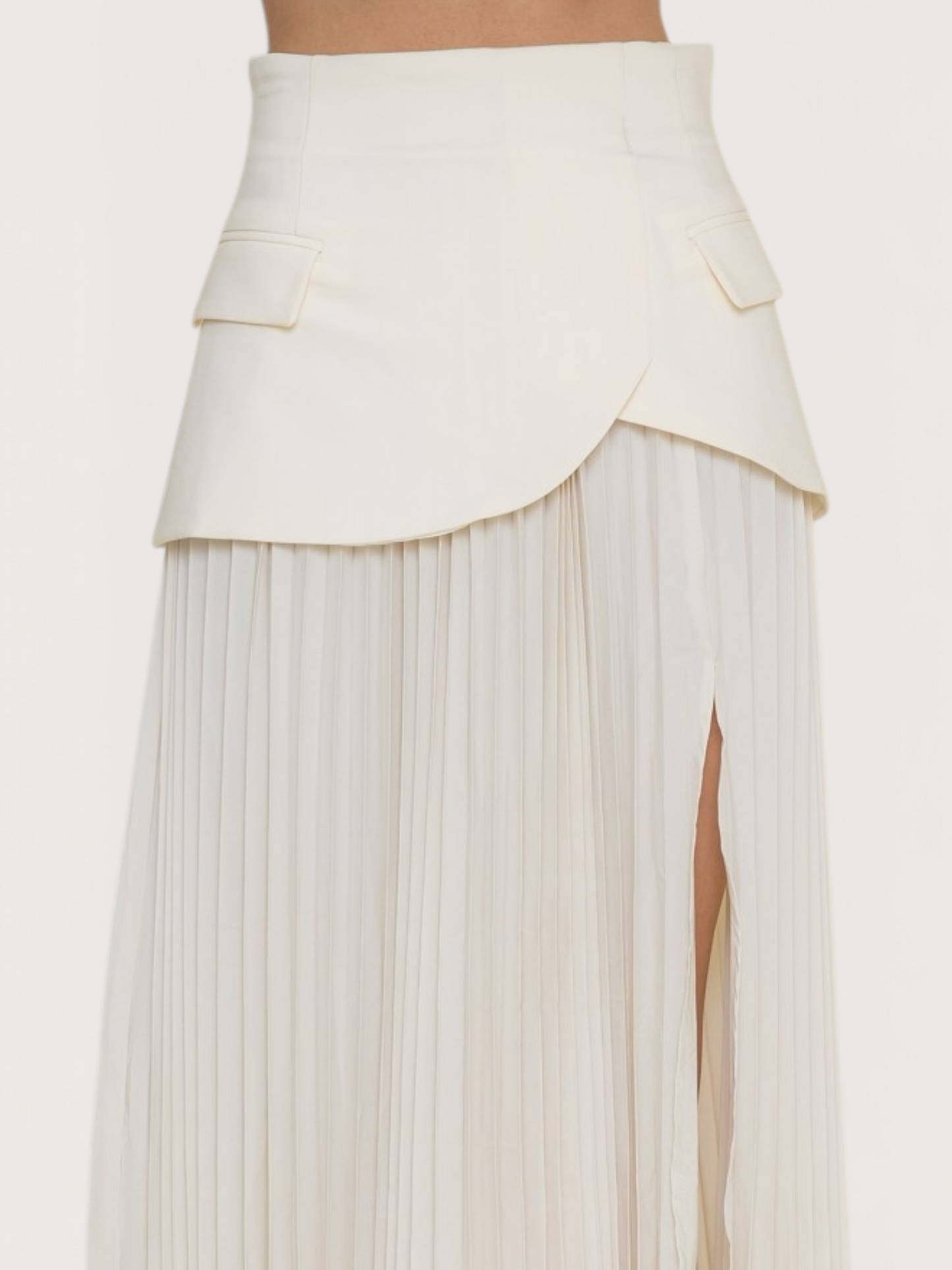 Asymmetric Pleated Skirt