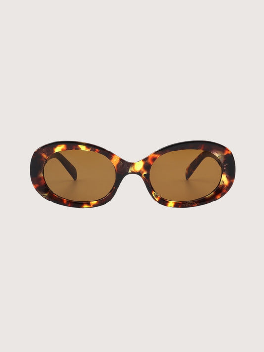 Oval Frame Sunglasses | Tortoise