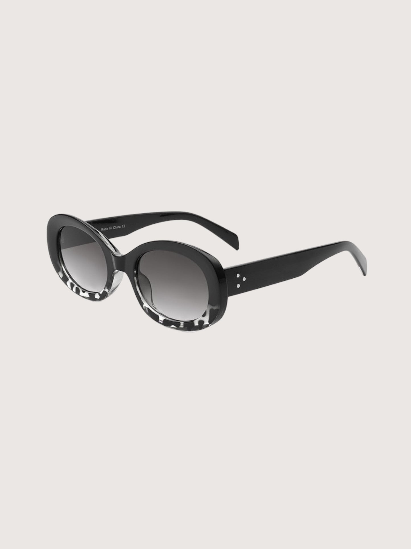 Oval Frame Sunglasses | Speckled