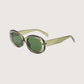 Oval Frame Sunglasses | Green