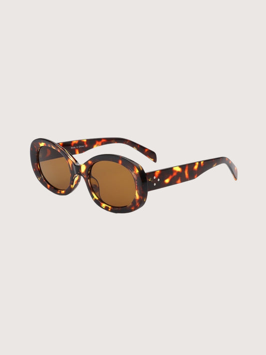 Oval Frame Sunglasses | Tortoise