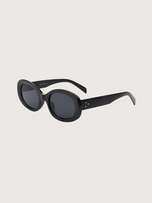 Oval Frame Sunglasses | Black