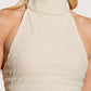 Textured Halter Top | Cream