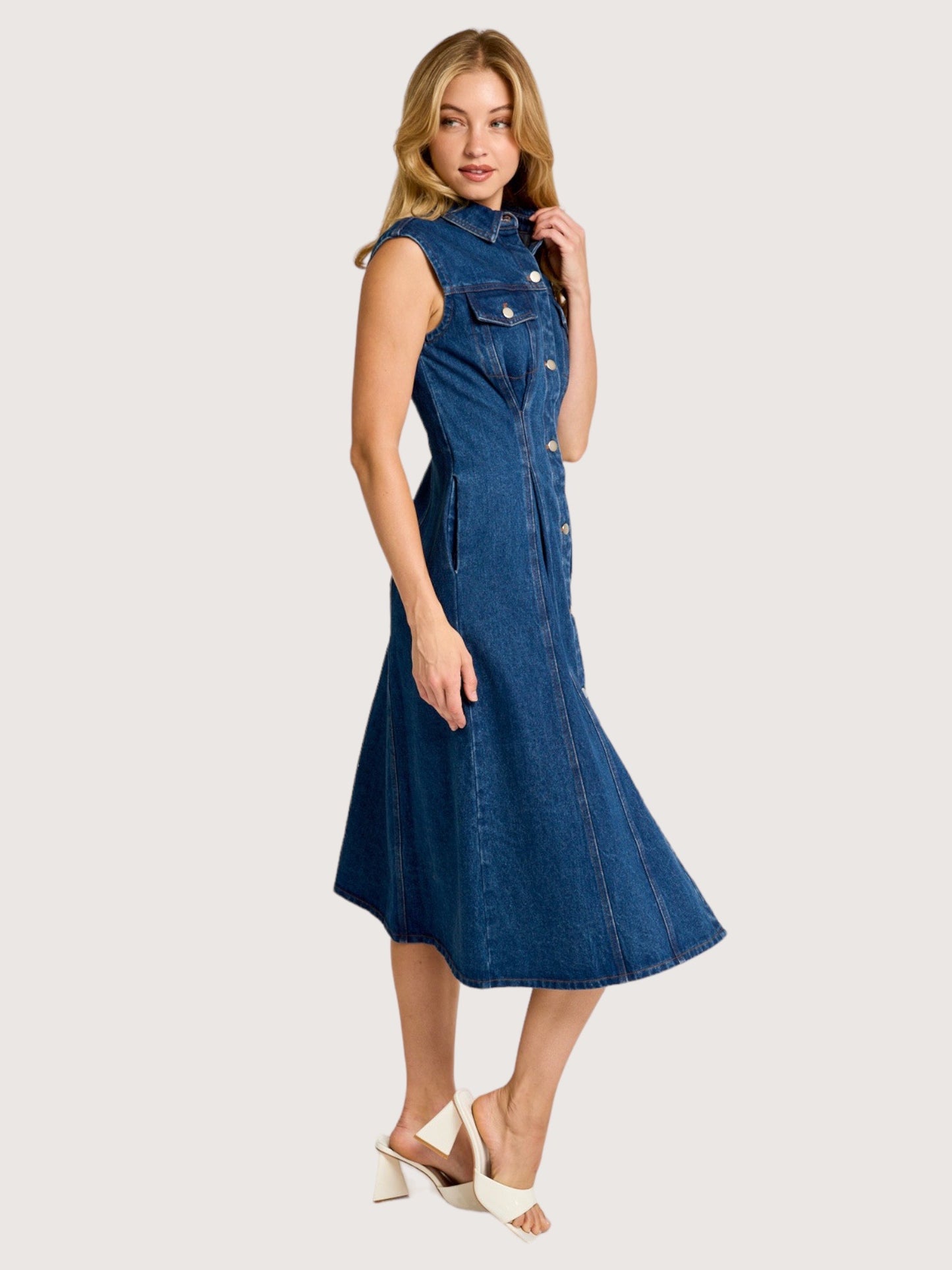 Denim Midi Dress