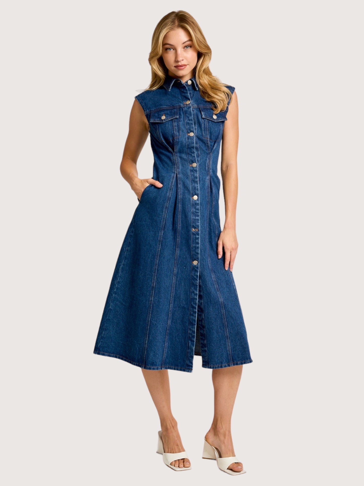 Denim Midi Dress