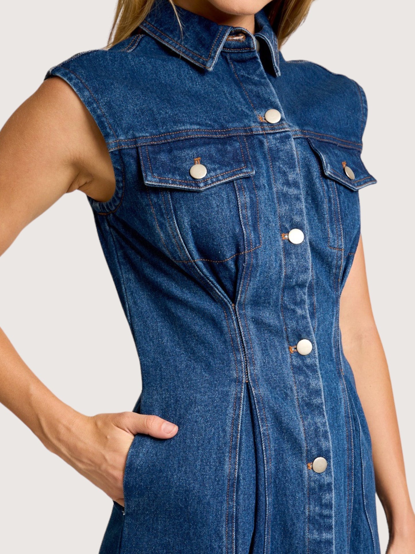 Denim Midi Dress