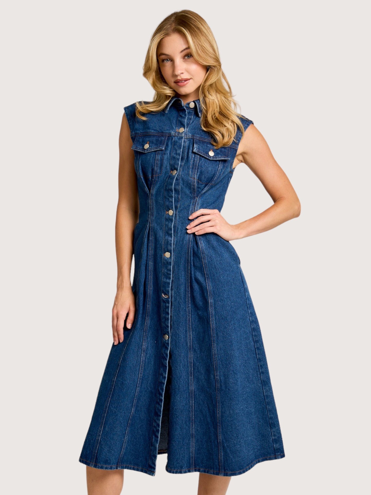 Denim Midi Dress