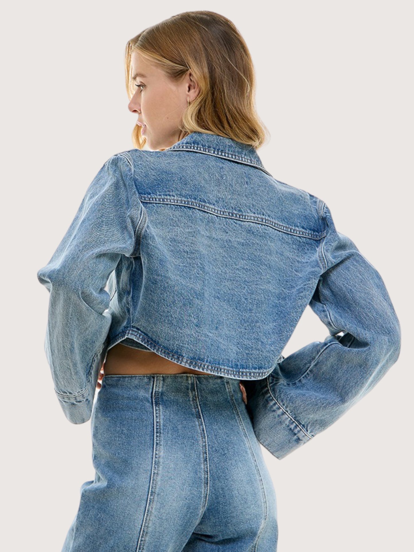 Flared Sleeve Denim Jacket