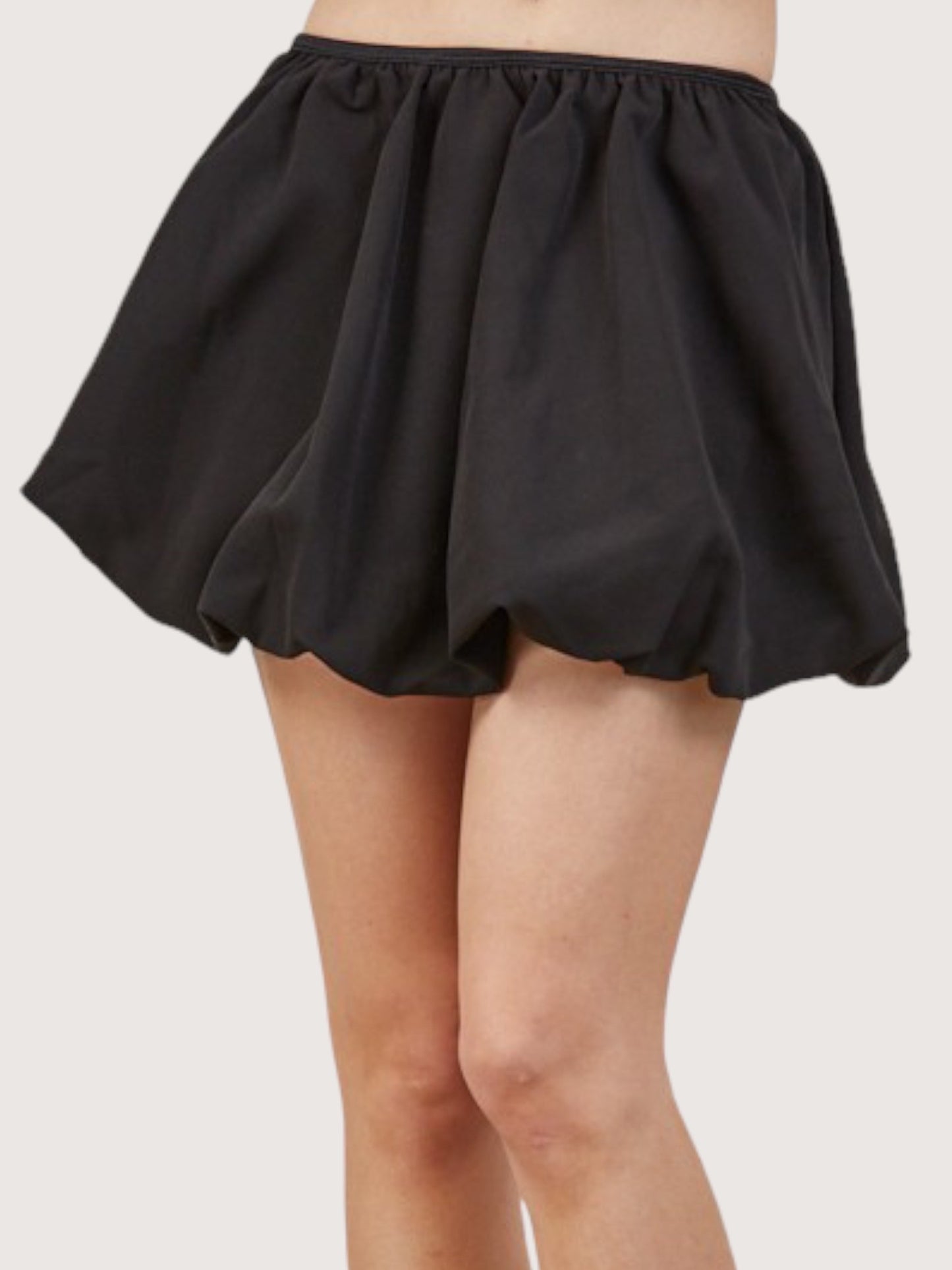 Bubble Hem Skirt | Black