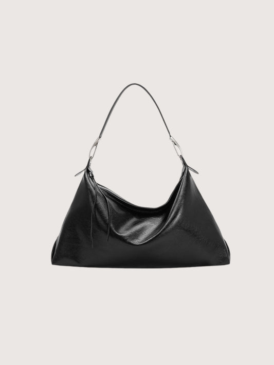 Charlie Patent Leather Bag | Black