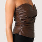 Leather Bustier Top