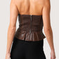 Leather Bustier Top