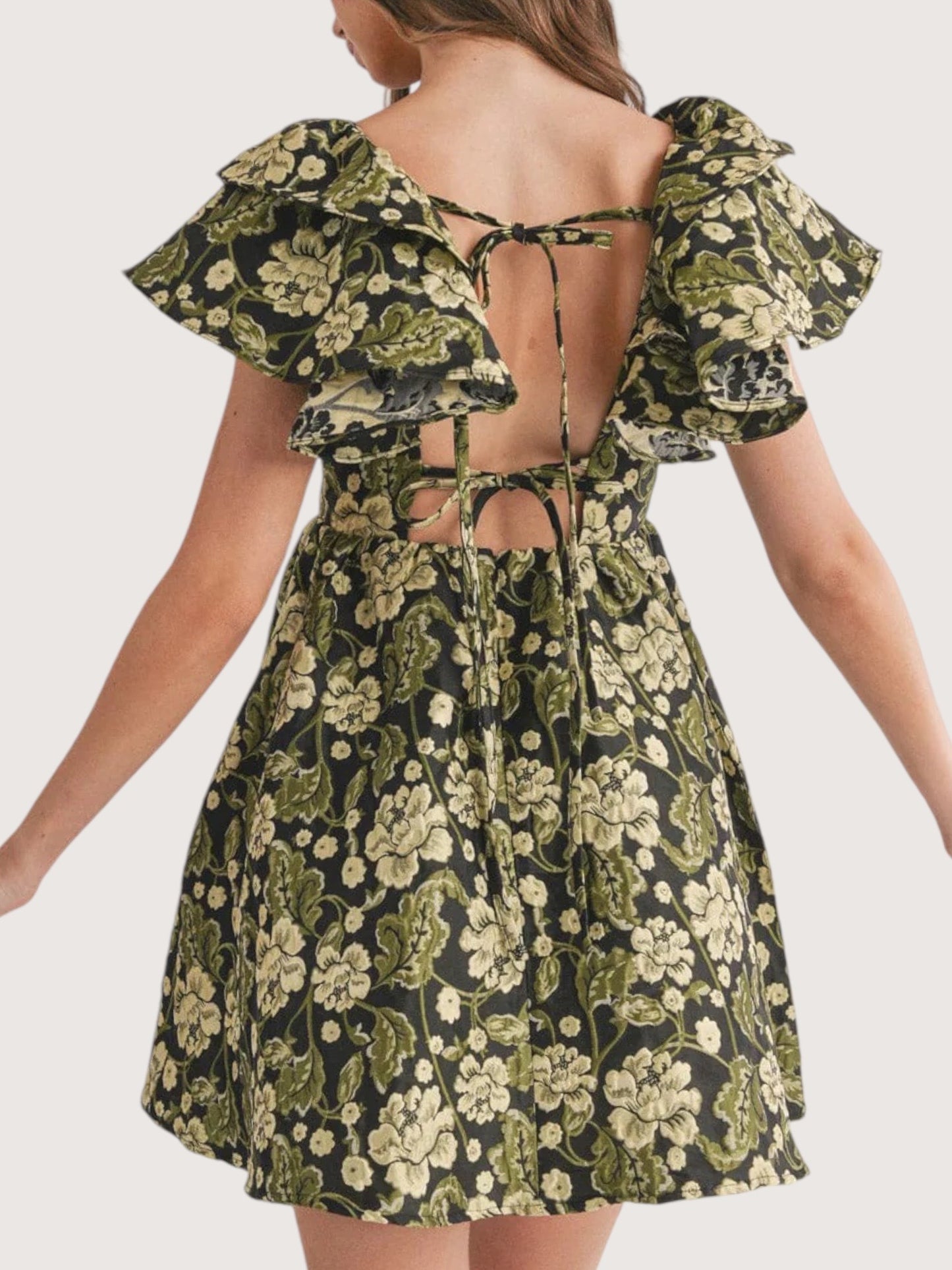 Floral Jacquard Dress