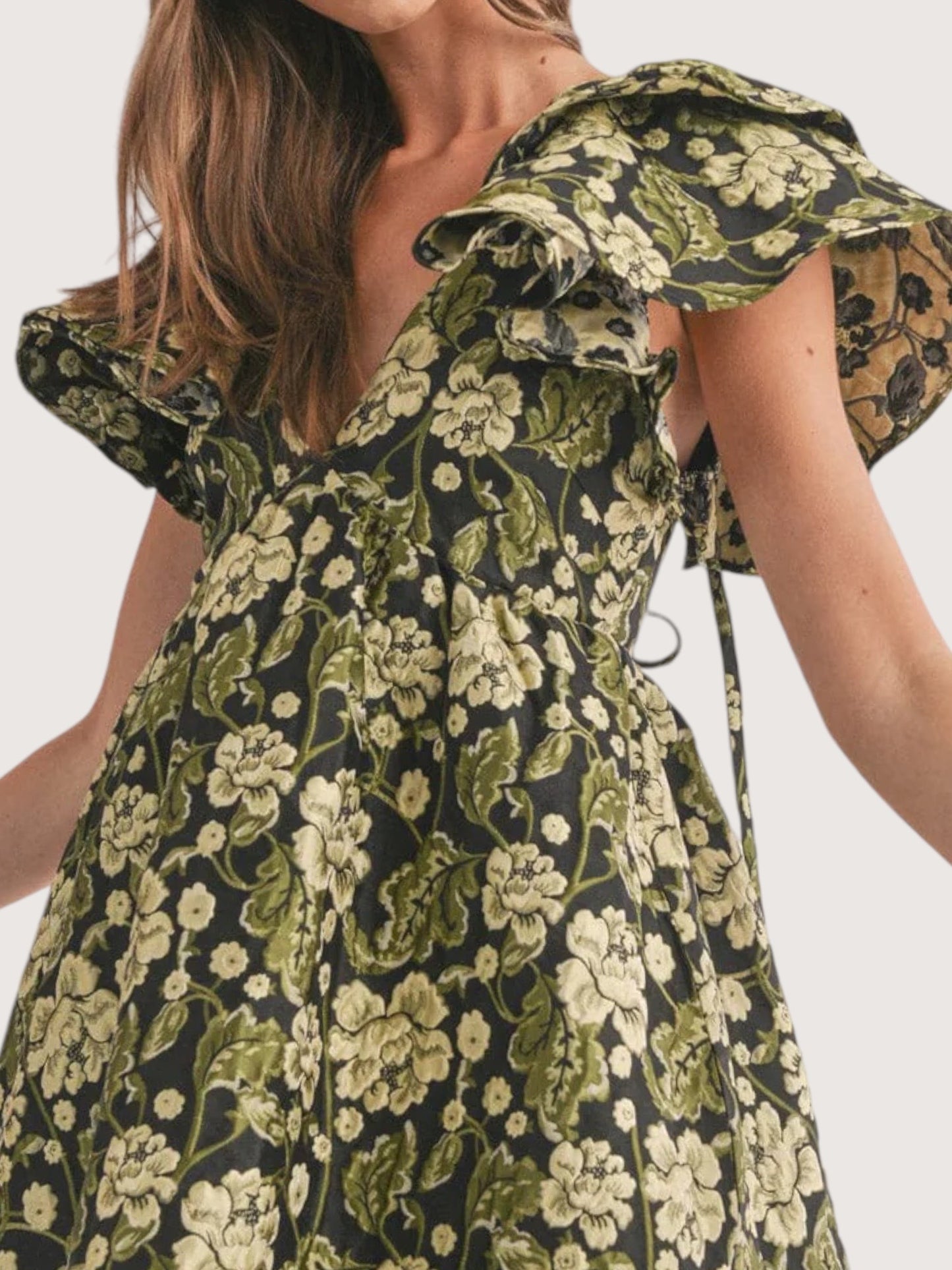 Floral Jacquard Dress