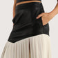 Leather Pleated Midi Skirt