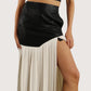 Leather Pleated Midi Skirt