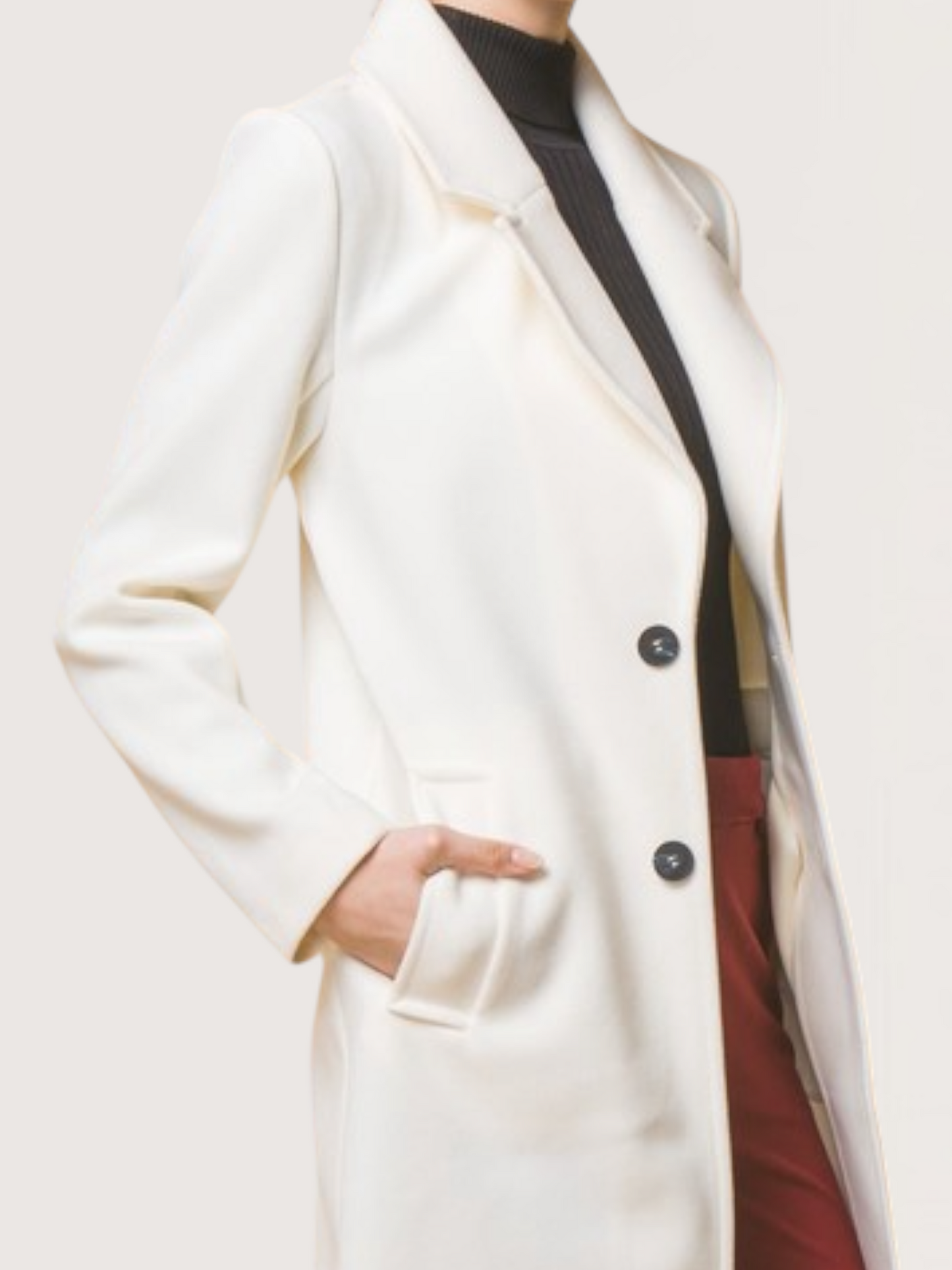 Notched Lapel Coat