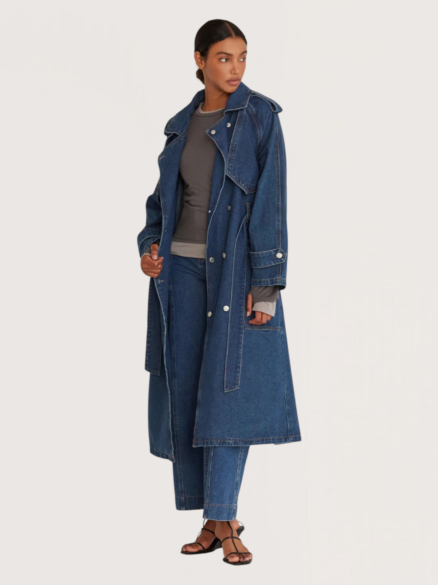 Denim Trench Coat