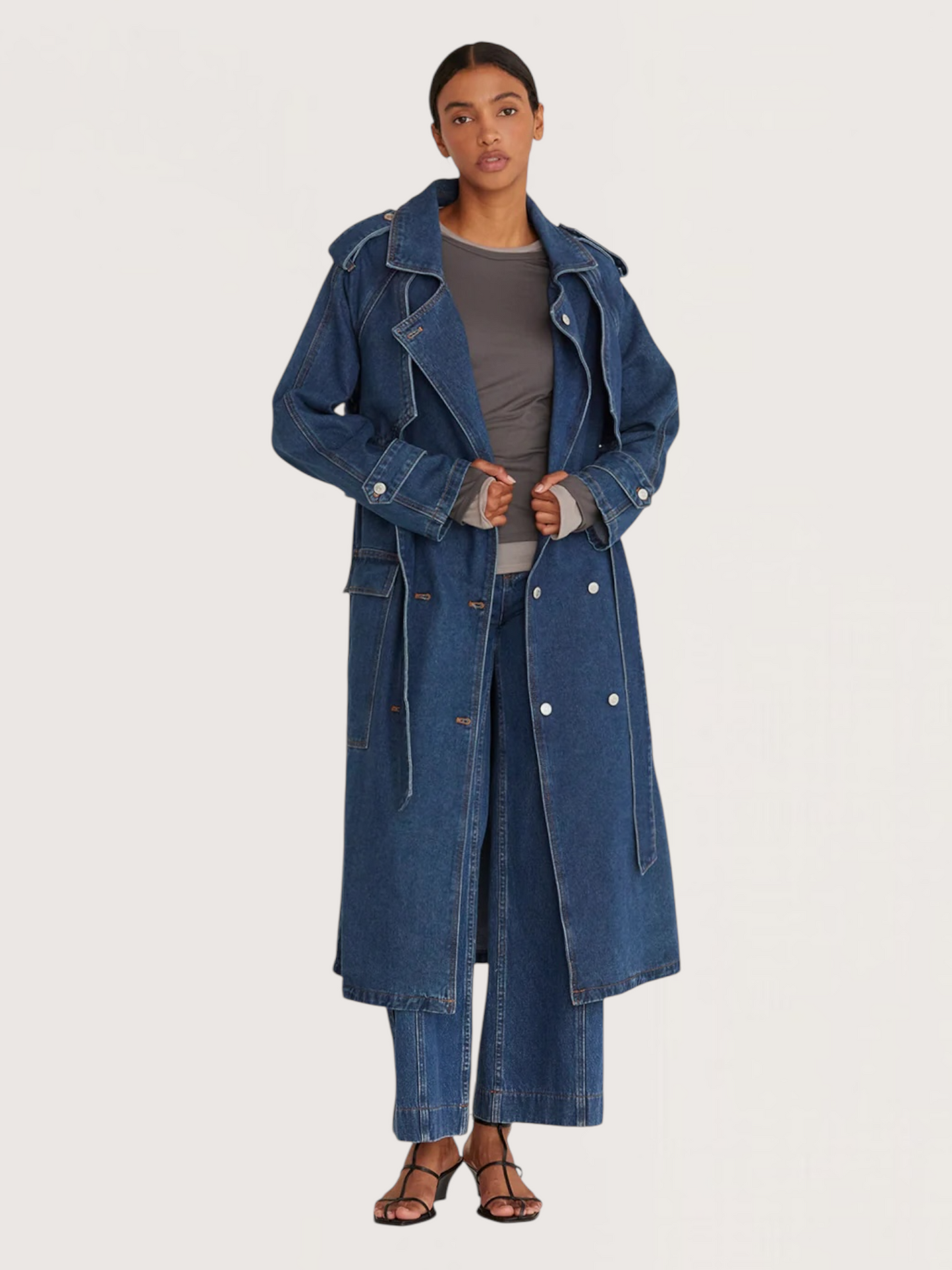 Denim Trench Coat