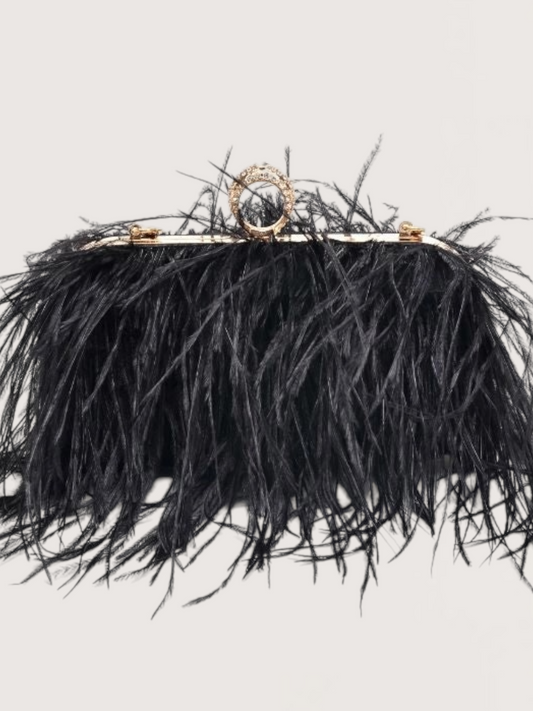 Feather Evening Clutch