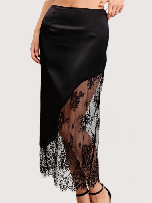 Asymmetrical Lace Skirt